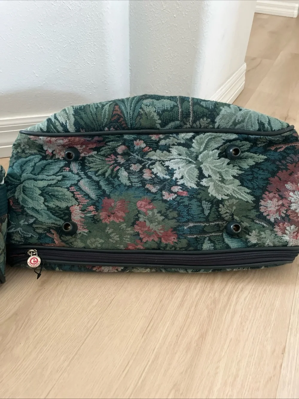 Vintage Atlantic Floral Tapestry Overnight Travel Duffel Bag Weekender Set Of 2